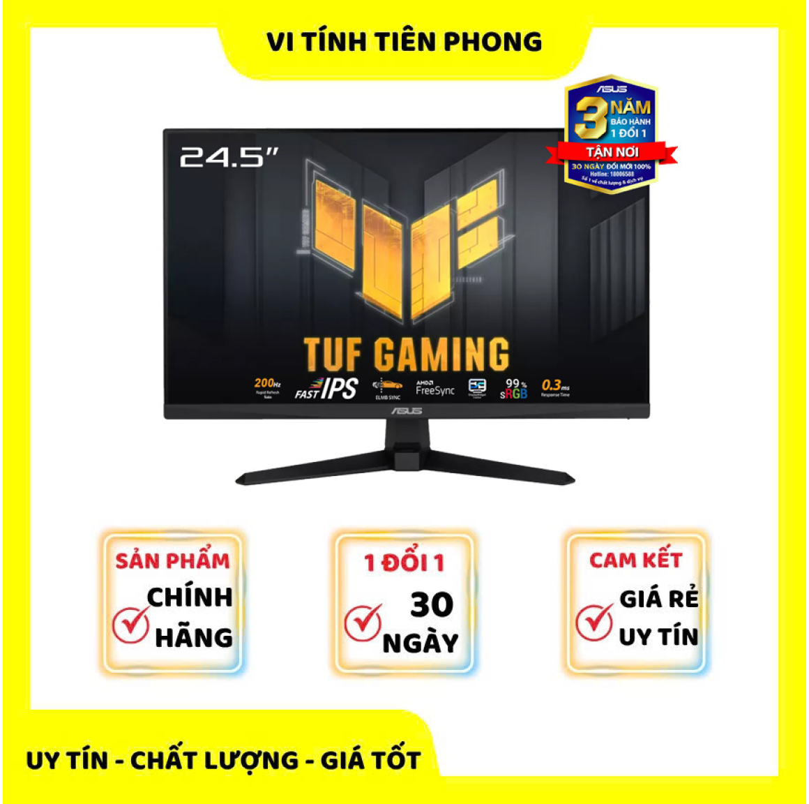 Màn Hình Gaming ASUS TUF Gaming VG259Q5A (24.5 inch - IPS - FHD - 200Hz - 1ms)-512