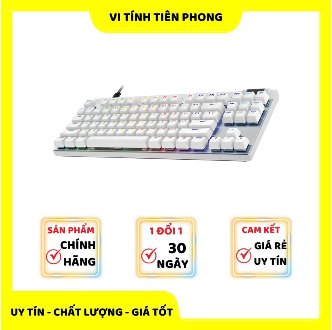 Bàn phím Logitech PRO X TKL RAPID White