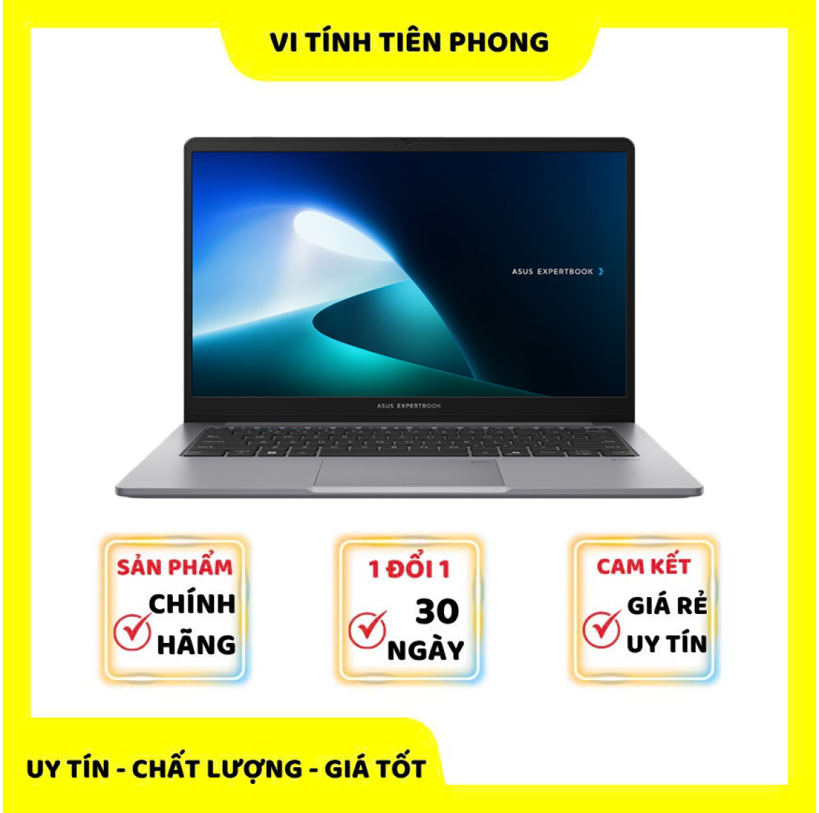 Laptop ASUS ExpertBook P1403CVA-i516-50W (Intel Core i5-13420H | Intel UHD | 14 inch FHD | 16GB | 512GB | Xám | Win 11)