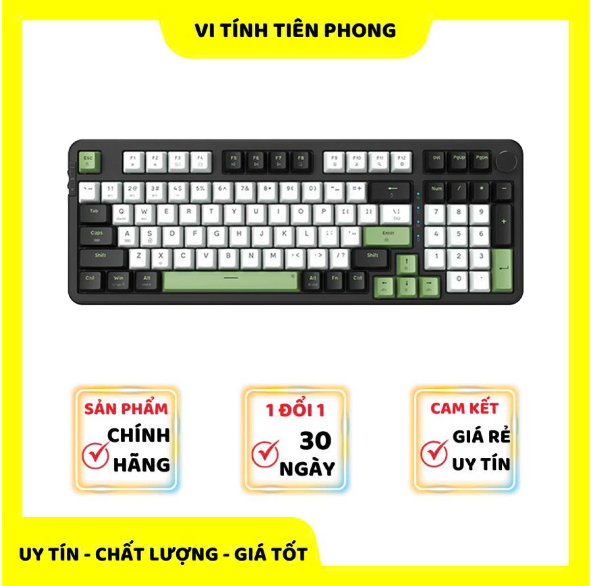 Bàn phím cơ E-DRA EK398W Black Blueberry Linear switch