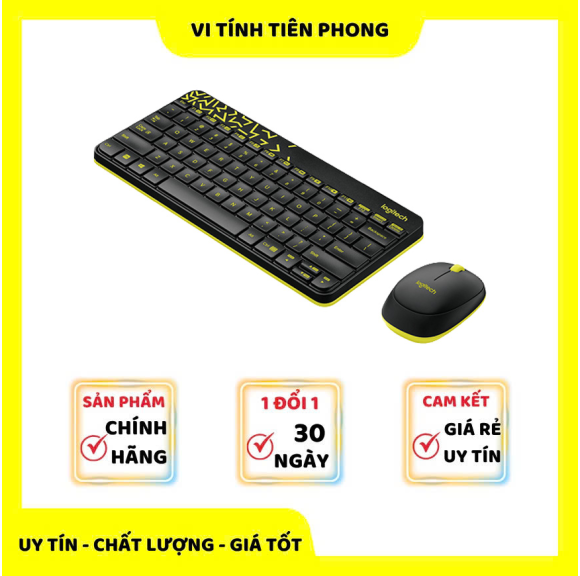 Bộ bàn phím chuột wireless Logitech MK240 Black