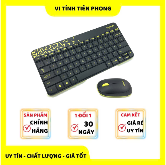 Bộ bàn phím chuột wireless Logitech MK240 Black