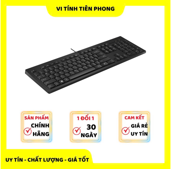Bàn phím văn phòng có dây HP 125 màu Đen (266C9AA)