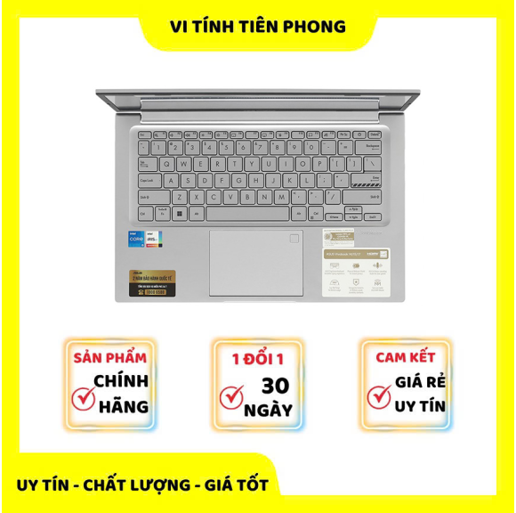 Laptop ASUS Vivobook X1404VA-EB509W (Core i3-1315U | Intel UHD Graphics | 14 inch FHD | 8GB | 512GB | Win 11 | Bạc)