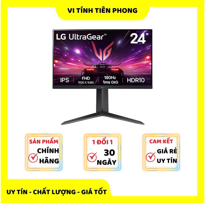 Màn Hình Gaming LG UltraGear 24GS65F-B (23.8 inch - FHD - IPS - 180Hz - 1ms)